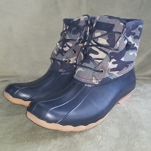sperry duck boots camo